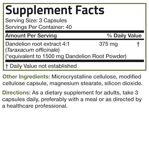 Bronson Dandelion Root High Potency Supplement, Supports Overall Good Health & Well Bronson uk supplements
