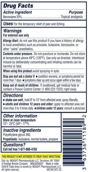 Monistat Instant Itch Relief Spray for Women, Maximum Strength Feminine Itch Care, 2 oz (Pack of 2) Monistat uk supplements