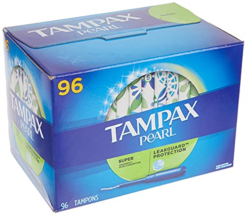 Tampax Pearl Unscented Super Absorbency Tampons, 96 Count Tampax uk supplements