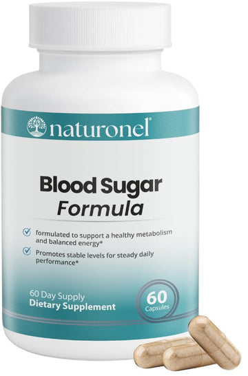 Naturonel Blood Sugar Formula – Metabolic Support with Cinnamon, Banaba, Bitter Melon, Guggul, Licorice, Gymnema, Juniper, Alpha Lipoic Acid & Chromium | Made in USA, GMP Certified Naturonel uk supplements