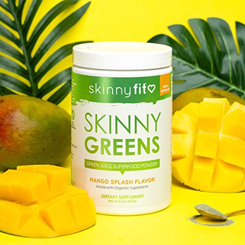 SkinnyFit Mango Splash Skinny Greens, Green Juice Superfood Powder, Natural Energy SkinnyFit uk supplements