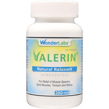 Wonder Laboratories Valerian Natural Relaxant for Tension Relief, Stress Relief, Leg Cramp Relief and Other Muscle Cramps Magnesium, Passion Flower, & Valerian Root Muscle Relaxant - (250ct) Wonder Laboratories uk supplements