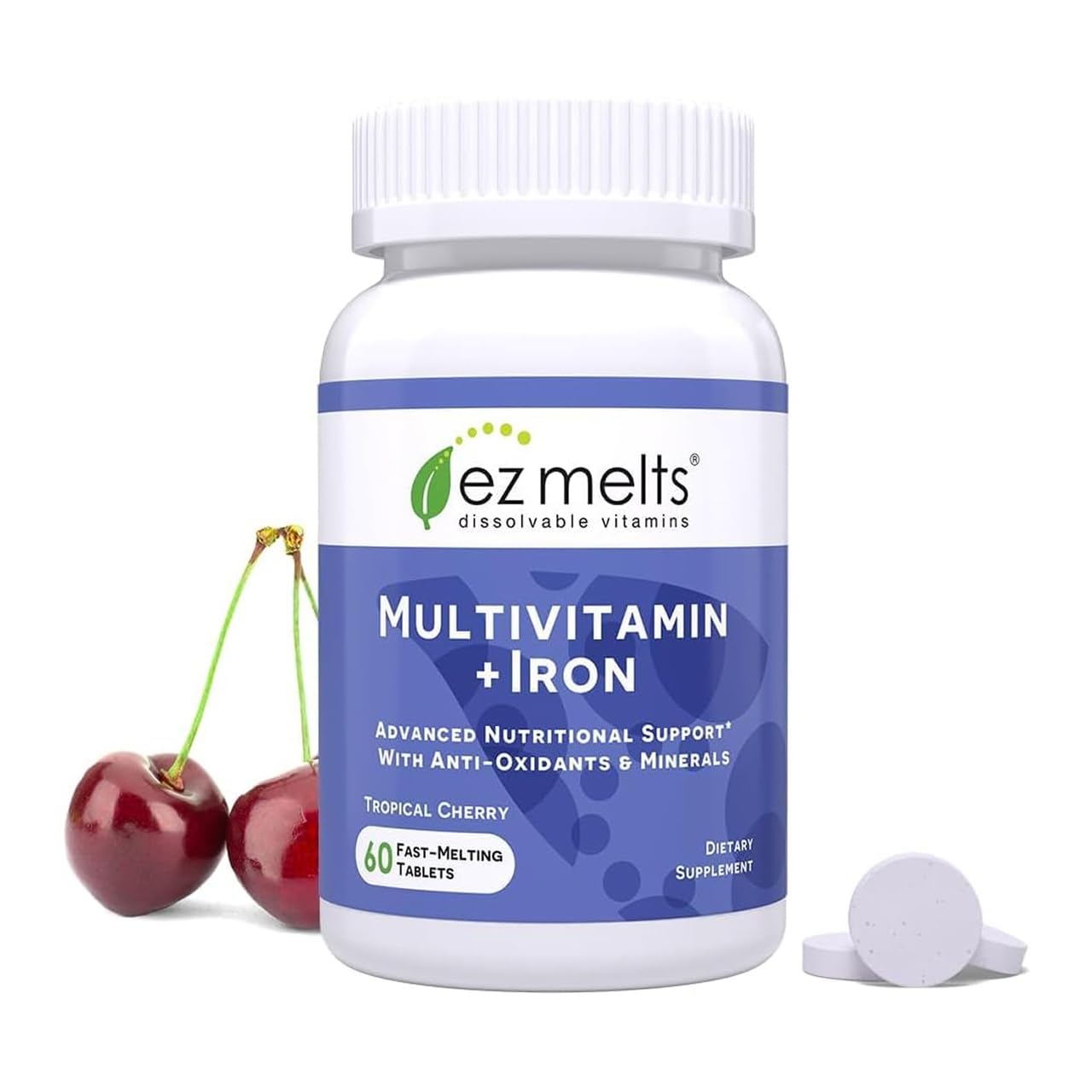 EZ Melts Multivitamin + Iron - Daily Multivitamin for Women & Men - Supports Healthy Energy Levels & Antioxidant Protection EZ Melts uk supplements