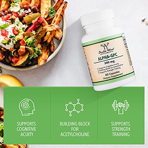 Alpha GPC Choline 600mg Capsules - Brain Support Supplement for Focus, Memory Double Wood Supplements uk supplements
