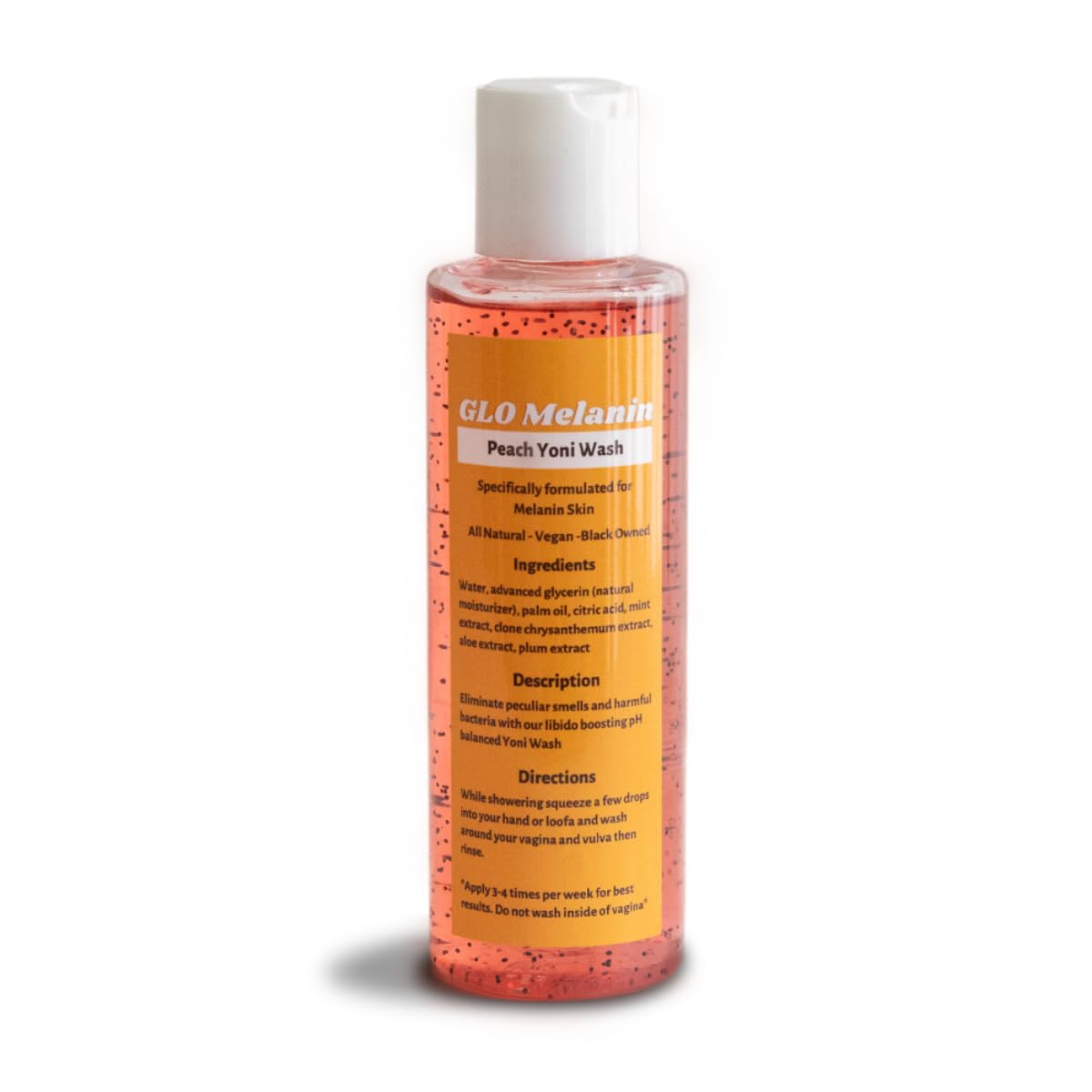 GLO Melanin Peach Yoni Wash with Aloe Vera, All Natural Feminine Wash for Women pH Balance Glo Melanin uk supplements