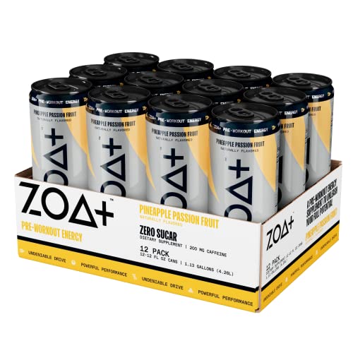 ZOA+ Plus Sugar Free Pre Workout Drinks Bundle | 12 Fl Oz, (36 Pack) | Nitric Oxide Support ZOA uk supplements