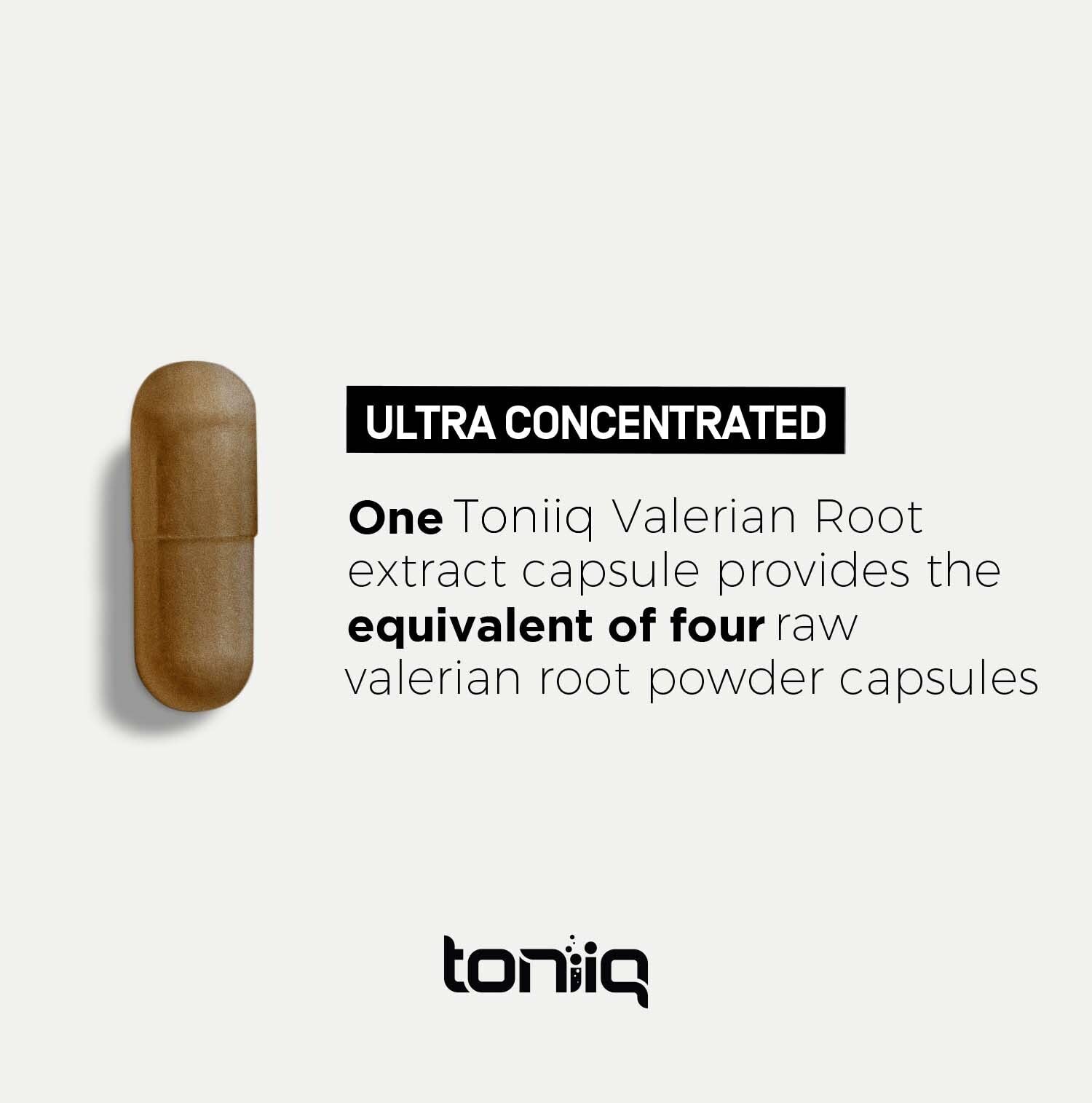 Toniiq Valerian Root Capsules - Ultra High Potency 4:1 Extract - Highly Concentrated - Third-Party Lab Tested - 120 Capsules Toniiq uk supplements