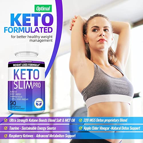 Keto Diet Pills Plus Apple Cider Vinegar - Exogenous Ketones Supplement for women men VEGEPOWER uk supplements