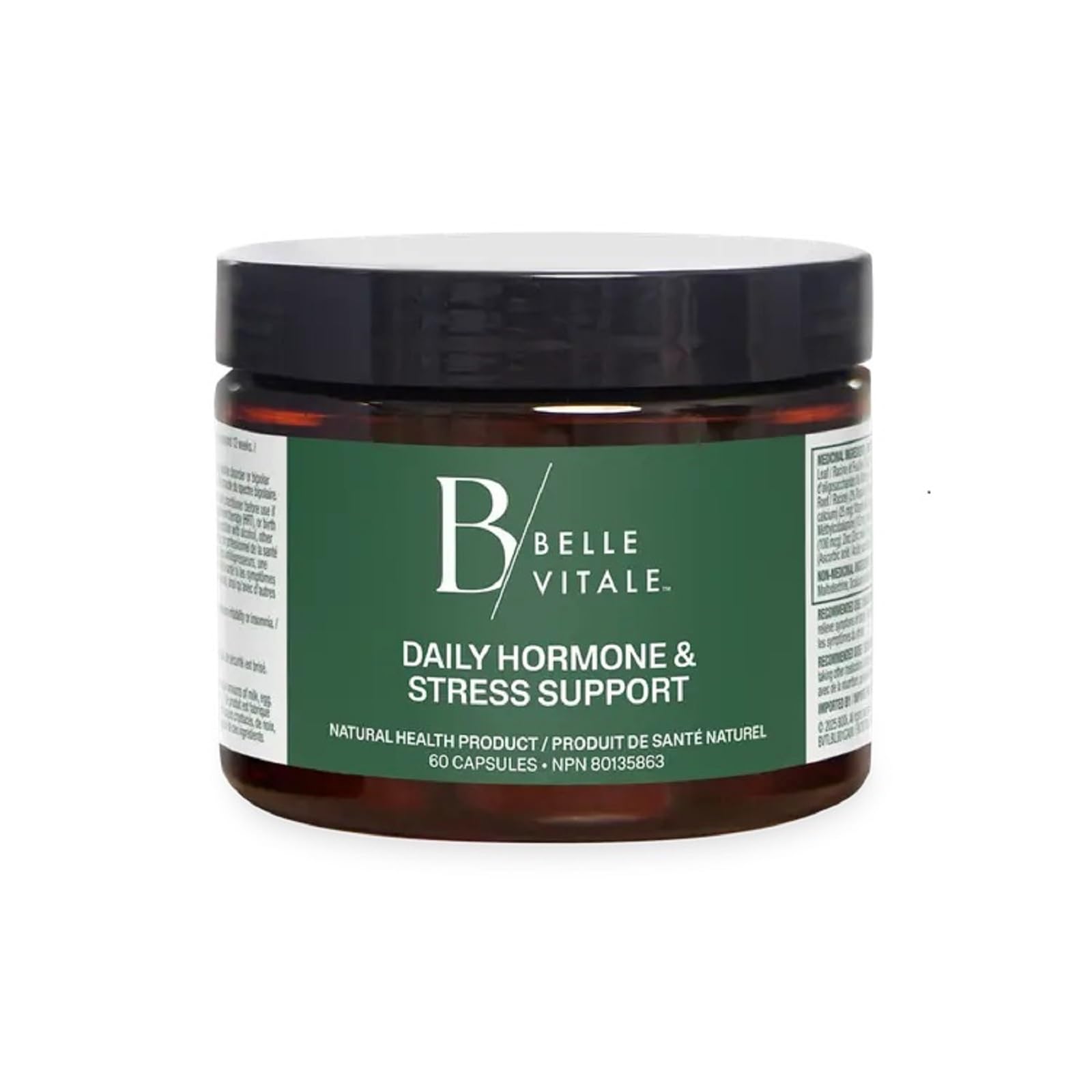 BODi Belle Vitale Daily Hormone & Stress Support - Ashwagandha & Rhodiola - Helps Combat Stress & Supports Healthy Cortisol Levels - Vitamin B12 Help Energy Metabolism & Immune Health - 60 Capsules BODi uk supplements