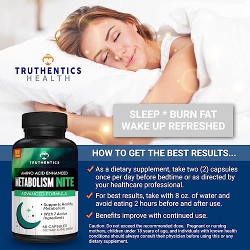 TRUTHENTICS Night Metabolism Booster for Men & Women - Night Time Fat Burner TRUTHENTICS uk supplements