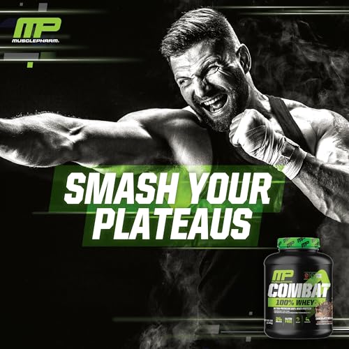 MusclePharm Combat 100% Whey, Chocolate Milk - 5 lb Protein Powder - Gluten Free Muscle Pharm uk supplements