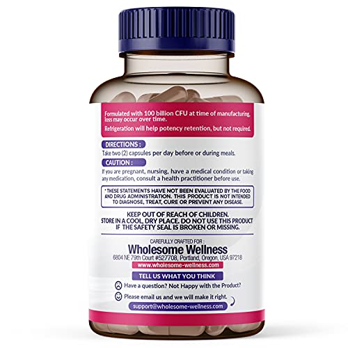 Dr. Formulated Raw Probiotics for Women 100 Billion CFUs with Prebiotics Wholesome Wellness uk supplements