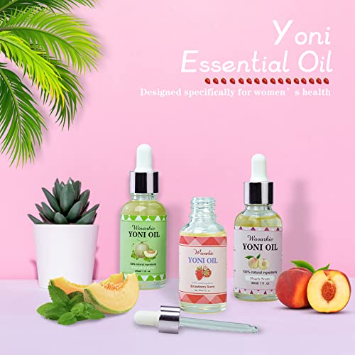 Yoni Oil for Women Set Of 3, 100% Natural Feminine Oil Intimate Deodorant for Women, Eliminates Odor Wovarkie uk supplements