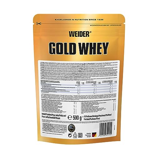 Weider Gold Whey (500g) Milk Chocolate Flavour. Ultrafiltrated Proteins from 100% Whey Protein Weider uk supplements