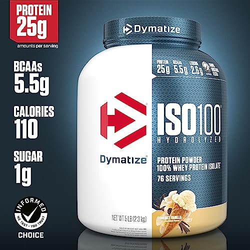 Dymatize ISO 100 Protein Powder with 25g of Hydrolyzed 100% Whey Isolate, Vanilla 5 Dymatize uk supplements