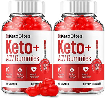 (2 Pack) Keto Bites ACV Gummies Advanced Formula Keto Bites Apple Cider Vinegar Gummies Rillvo uk supplements