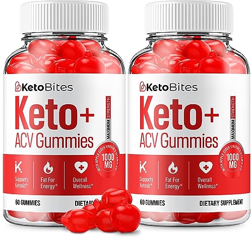 (2 Pack) Keto Bites ACV Gummies Advanced Formula Keto Bites Apple Cider Vinegar Gummies Rillvo uk supplements
