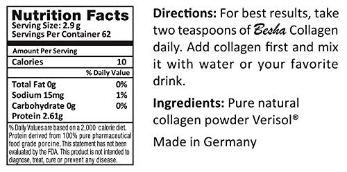 Verisol Collagen Bioactive Peptides (Natural Collagen Powder) Made in Germany BESHA INC uk supplements