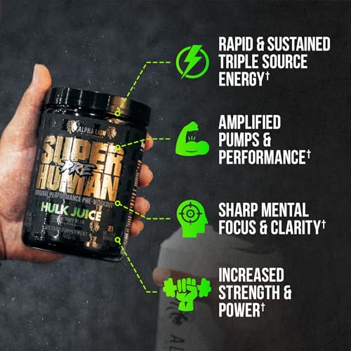 ALPHA LION Superhuman Pre Workout Powder, Beta Alanine, L-Taurine & Tri-Source Caffeine ALPHA LION uk supplements