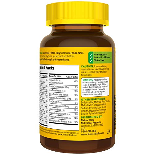 Nature Made Multivitamin Tablets with Iron, Multivitamin for Women and Men Nature Made uk supplements