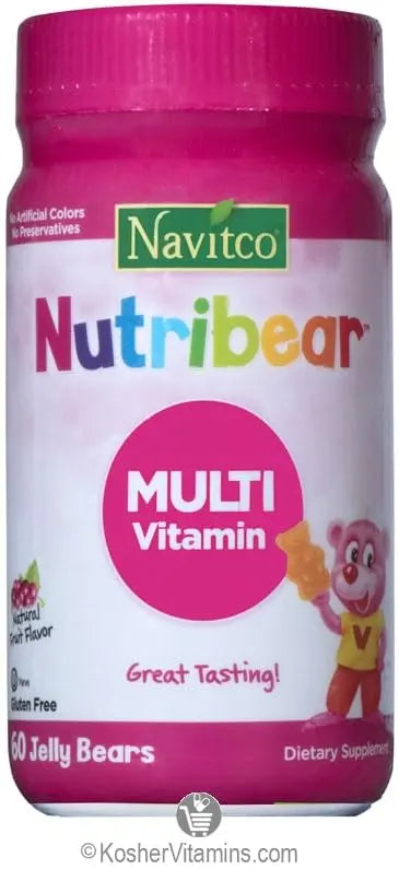 Navitco. Kosher NutriBear Multi Vitamin Great Tasting Jellies - 60 Bears Navitco uk supplements