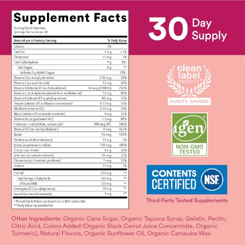 SmartyPants Women's Multivitamin Gummies: Omega 3 Fish Oil (EPA/DHA), Methylfolate SmartyPants uk supplements