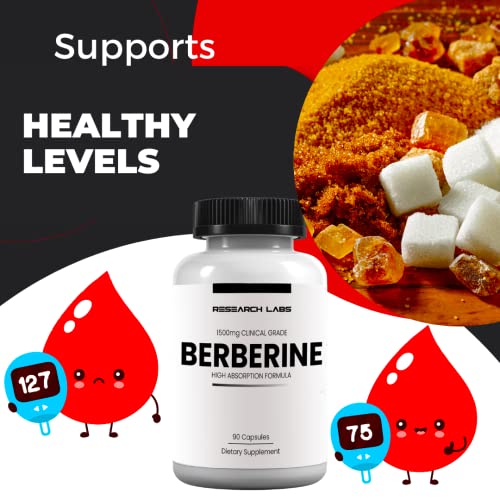 Research Labs 2 Fer 1 Ad - 1500mg Clinical Grade Berberine High Absorption Formula Research Labs uk supplements
