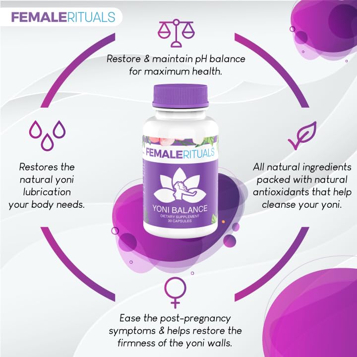 FEMALE RITUALS Yoni Balance Vaginal Tightening Pills 30 Pack - Vaginal Rejuvenation & Vagina Moisturizer FEMALE RITUALS uk supplements