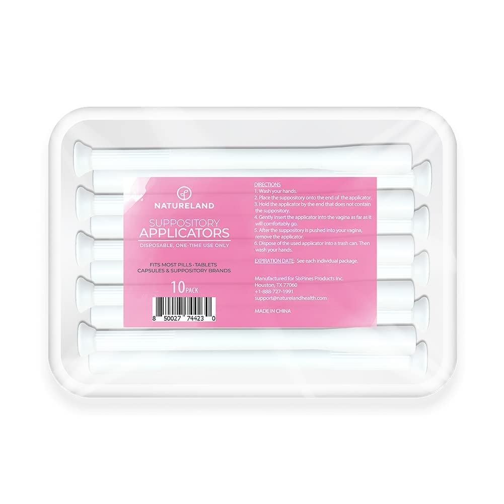 Natureland [40 Count Boric Acid Suppositories 600mg w/ [10 Pack] Vaginal Applicator - Feminine Care Natureland uk supplements