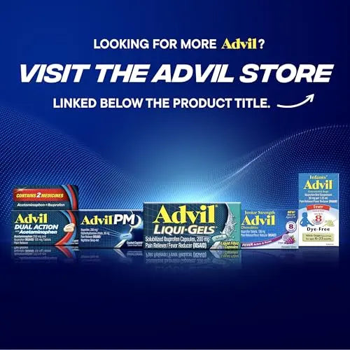 Advil PM Pain Reliever And Nighttime Sleep Aid, Pain Medicine With Ibuprofen For Pain Relief And Diphenhydramine Citrate For A Sleep Aid - 120 Coated Caplets Advil uk supplements