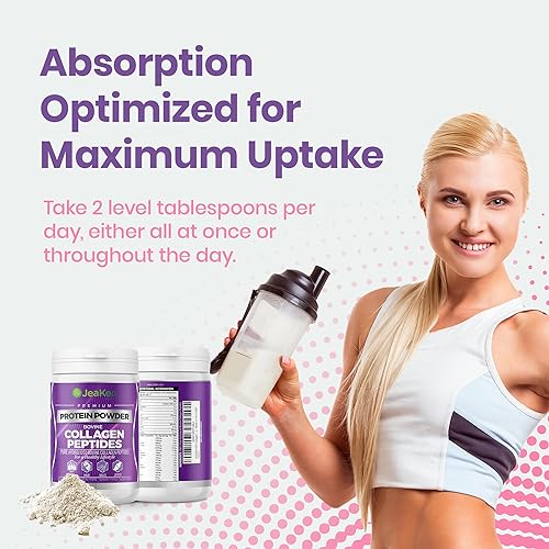 JeaKen - Unflavored Collagen Peptides Powder from Grass-Fed Bovine Sources - Sugar-Free Hydrolyzed Collagen JeaKen uk supplements