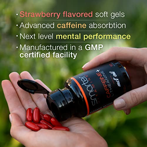 200mg Caffeine Pills - MCT Oil from 100% Coconuts + 100mg L-Theanine, Advanced Energy SmarterVitamins uk supplements