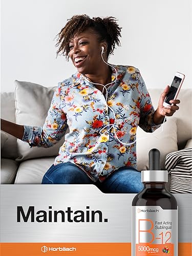 B-12 | 5000mcg | 4oz | Natural Berry Flavor Fast-Acting Sublingual Liquid Vitamin Horbäach uk supplements