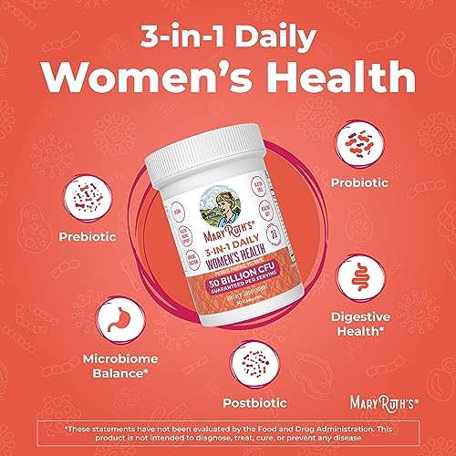 MaryRuth's 3-in-1 Daily Health Probiotics for Women | Clinically Tested | Hormone Support MaryRuth Organics uk supplements