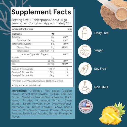 Atlantic Naturals Sea Moss 7 Day Colon and para Cleanse | Detox, Gut Health and Intestinal Atlantic Naturals uk supplements