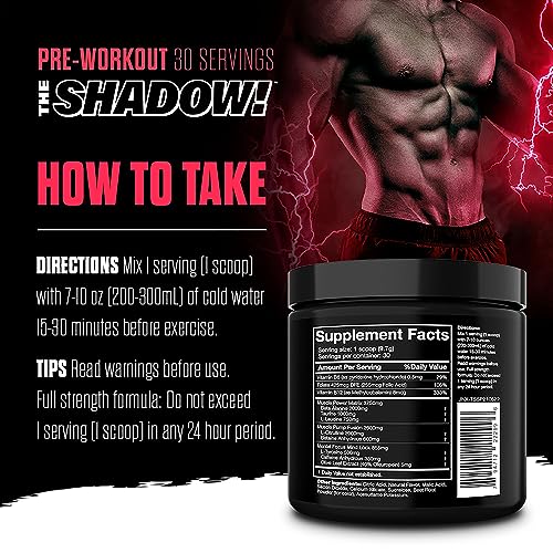 JNX SPORTS The Shadow! 350mg of Caffeine Hard Core Preworkout -Electric Energy JNX SPORTS uk supplements