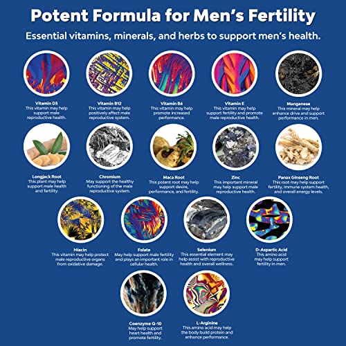 Prenatal Multivitamin Male Fertility Supplement - Mens Fertility Supplement with L-Arginine D-Aspartic Acid and Maca Root Prenatal Vitamins for Enhanced Motility Volume Potency and Fertility Support Natures Craft uk supplements