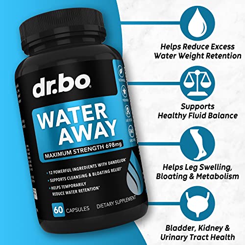 Water Pills Diuretics for Water Retention - Natural Water Away Pills Herbal Diuretic Supplements DR. BO uk supplements
