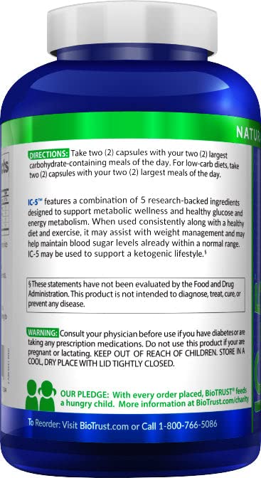 BioTrust IC-5 Keto and Carb Management Supplement, Metabolic Support BioTrust uk supplements
