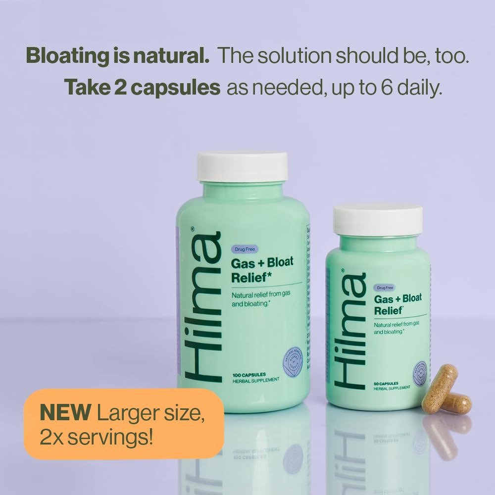Hilma Natural Gas & Bloating Relief - with Lemon Balm, Fennel & Peppermint Leaf Hilma uk supplements