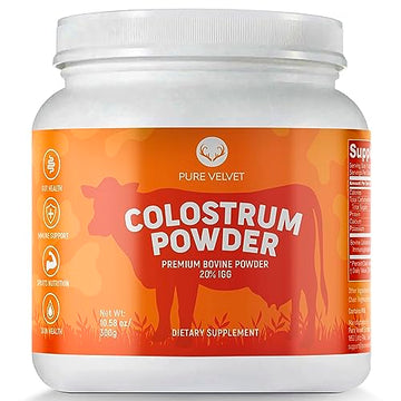 Pure Velvet Colostrum Powder for Gut Health, Bloating, Hair Growth, Immune Support Pure Velvet uk supplements