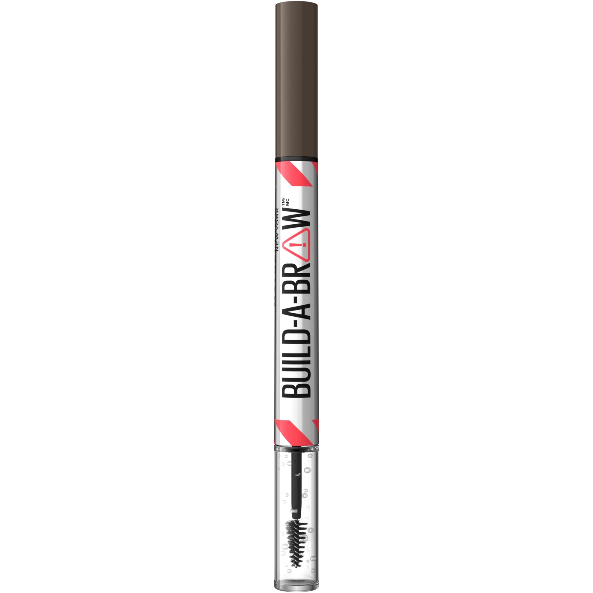 Maybelline Build-A-Brow 2-in-1 Brow Pen and Sealing Eyebrow Gel, Eyebrow Makeup for Real-Looking, Fuller Brows, Black Brown, 1 Count MAYBELLINE uk supplements
