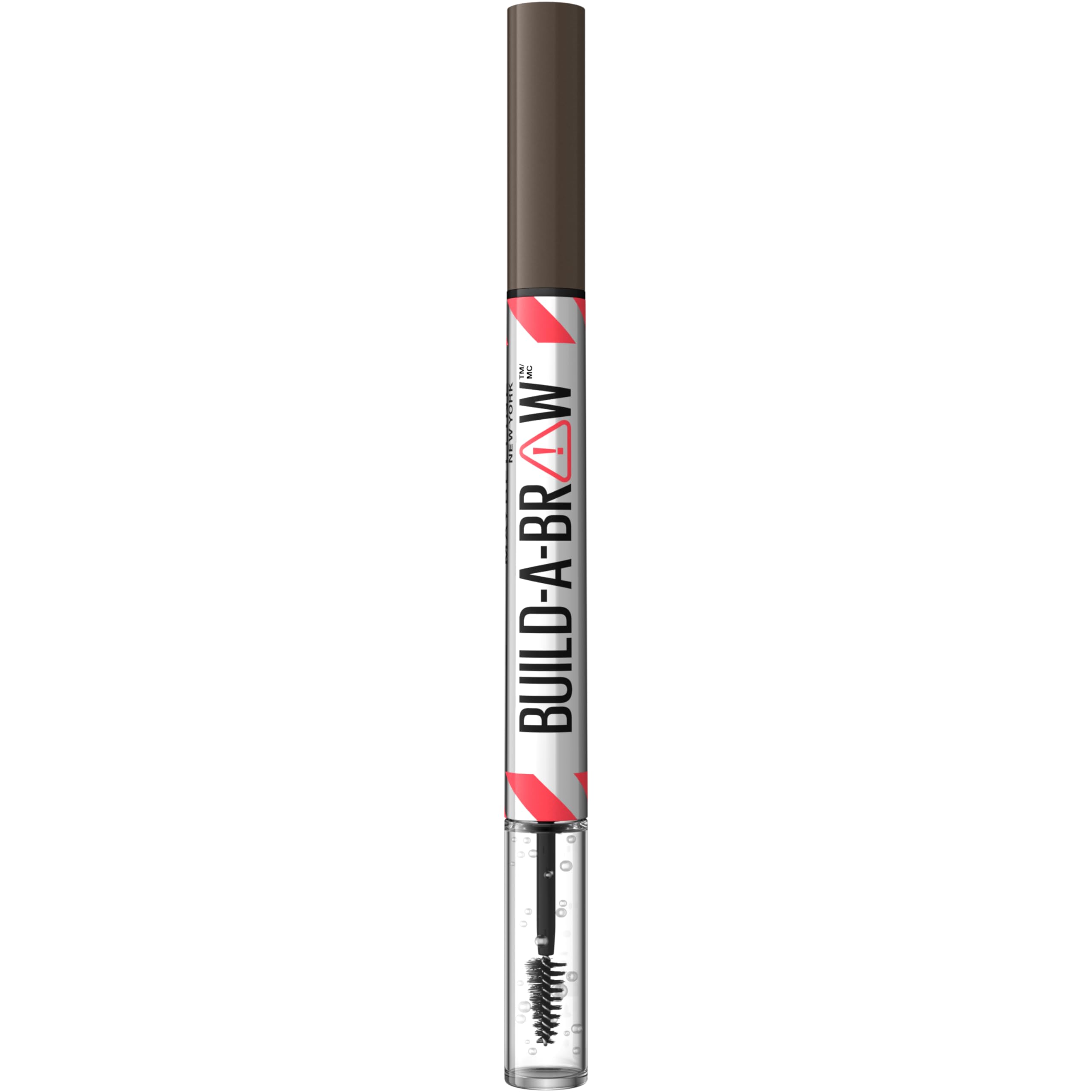 Maybelline Build-A-Brow 2-in-1 Brow Pen and Sealing Eyebrow Gel, Eyebrow Makeup for Real-Looking, Fuller Brows, Black Brown, 1 Count MAYBELLINE uk supplements