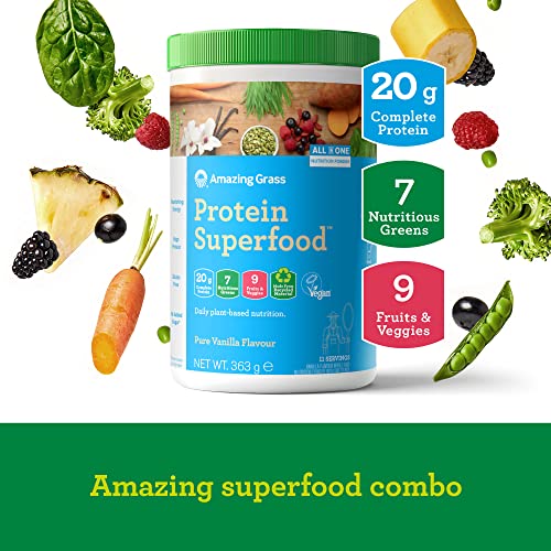 Amazing Grass Protein Superfood, Organic Vegan Protein Powder with Fruit and Vegetables Amazing Grass uk supplements