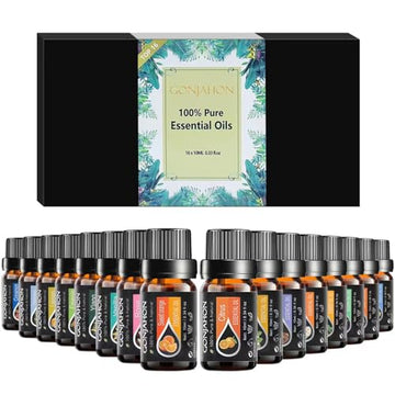 KMSCO Essential Oils Set -Top 16(0.33Fl Oz) Organic Plant Natural Fragrance Scents Blends Oil KMSCO uk supplements