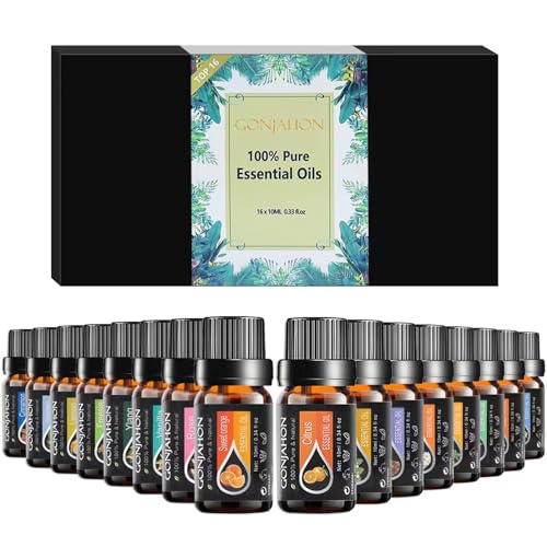 KMSCO Essential Oils Set -Top 16(0.33Fl Oz) Organic Plant Natural Fragrance Scents Blends Oil KMSCO uk supplements