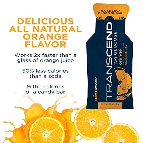 Transcend Glucose Gel Packs - Orange, 30 Pack (1.1oz each) - FSA/HSA Transcend uk supplements