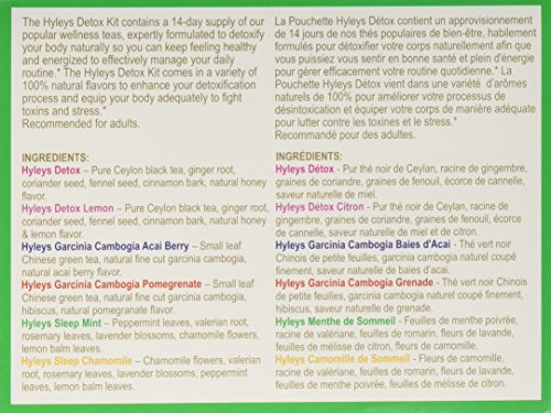 Hyleys Detox Tea 14 Days Kit - 42 Tea Bags - Herbal Supplement - Mother's Mother's Day HYLEYS uk supplements