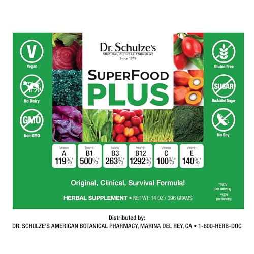 Dr. Schulze’s | SuperFood Plus | Vitamin & Mineral Herbal Concentrate | Dietary Supplement Dr. Schulze's uk supplements
