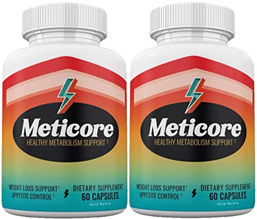 (Official) 2 Pack Meticore Weight Management Pills, Energy Support, 120 Capsules Gold Nutra uk supplements